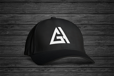 GA Logo Cap Mockup branding cap design design geometric logo logo mockup typography