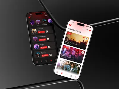 Nightlife Discovery App app design app ui artocea creative design dark mode design studio digital design event app figma live stream mobile app mobile experience nightlife app product design social app ui ui design uiux ux visual design