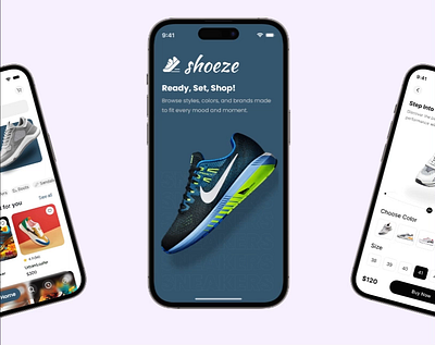 Shoe Store App UI app concept clean ui dark mode ui dribbble shot e commerce app footwear app interaction design minimal ui mobile app design mobile ui modern design product card product page shoe app shopping app sneaker app sneaker store ui ui inspiration ux
