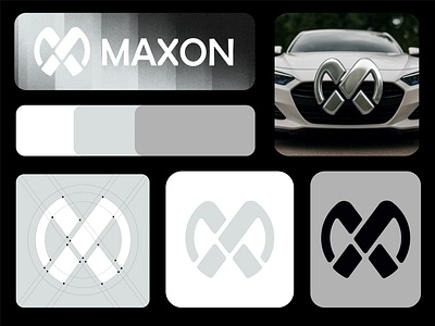 Maxon, Car Logo and Branding 3d logo agency auto industry automotive brand bold typography brand identity branding business car car logo custom logo logobranda minimalist startup tech ui ux