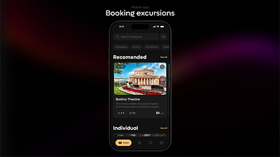 Travel App UI – Explore, Book, Enjoy animation booking app inspiration interface design minimalism mobile app travel app ui