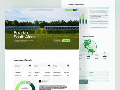 Renewable Energy Investment Platform alternative energy cimate tech dashboard design design inspiration energy energy innovation energy tech environmental green energy landing page nature renewable renewable energy saas solar energy solar power sustainable sustainable design webdesign inspiration