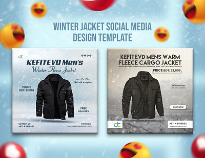 Jackets Sale Manipulation Social Media Design ads advertising banner best branding creative design graphic design marketing social media winter