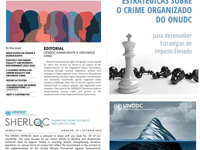 UNODC - sharing electronic resources and law on crime Periodical adobe indesign design graphic design illustration magazine periodical publpublicant un