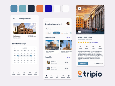 Tripio Travel App UI creative ui ux