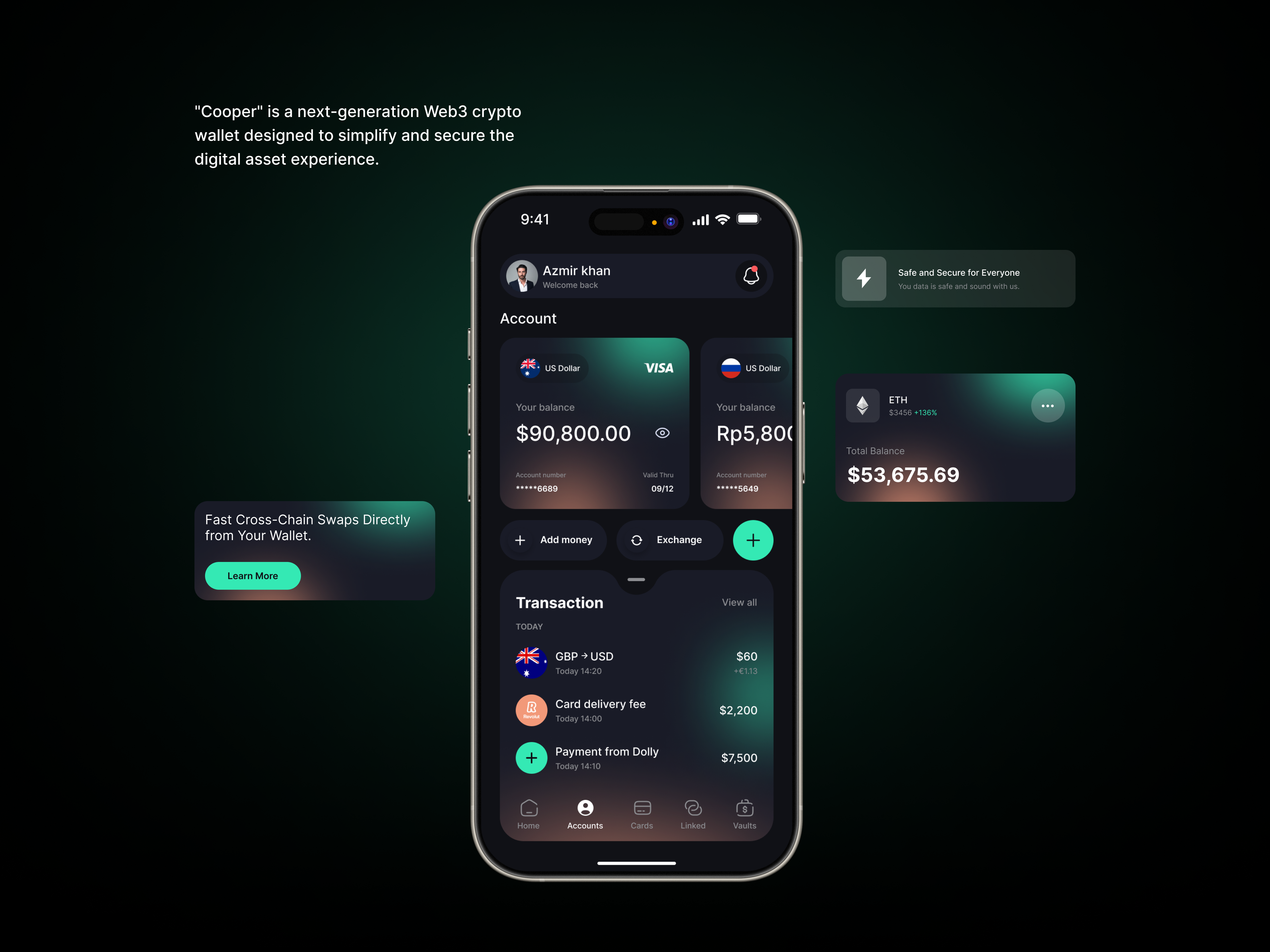 Example of Finance & Crypto Wallet Mobile App