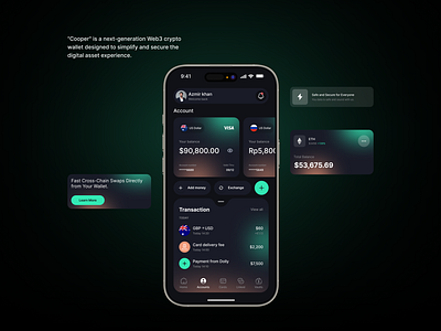 Finance & Crypto Wallet Mobile App banking app crypto crypto currency crypto wallet crypto wallet mobile app finance finance app design mobile mobile app
