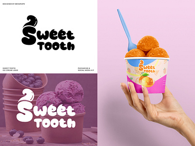 Branding & Packaging Design for Sweet Tooth branding design graphic design ice illustration logo typography