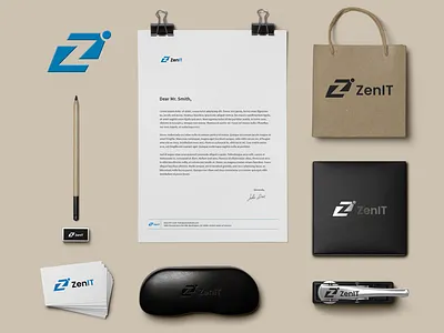 ZenIT Branding branding design graphic design mockup stationary