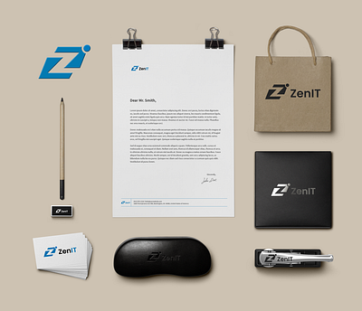 ZenIT Branding branding design graphic design mockup stationary