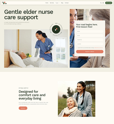 Nurse - Senior Care & Hospital WordPress Theme blog business design illustration ui web design webdesign wordpress wordpress theme wordpress themes