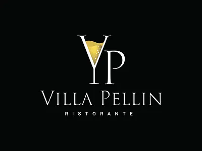 Villa Pellin Ristorante Logo design logo typography vector