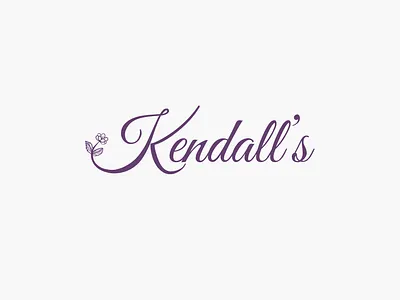 Kendall's Floral design graphic design logo typography vector