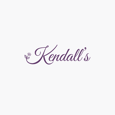 Kendall's Floral design graphic design logo typography vector