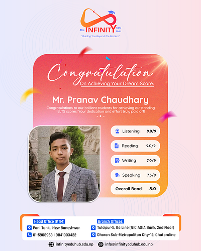 Congratulation post | Visa post branding graphic design