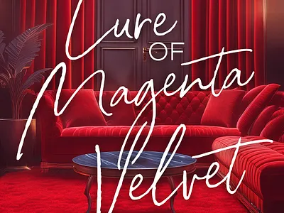 Magenta Velvet - Book Cover Design book cover generative ai red velvet couch