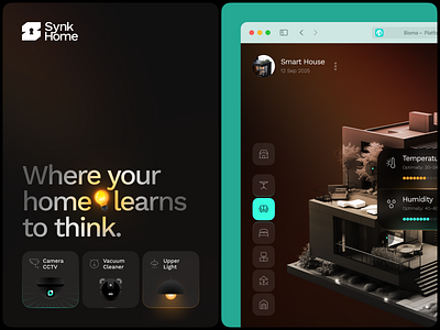 Home Automation Web App UI 3d ui dark mode ui dashboard design futuristic design home automation interaction design interface design iot minimal design product design smart home ui design ux design web app web design website design