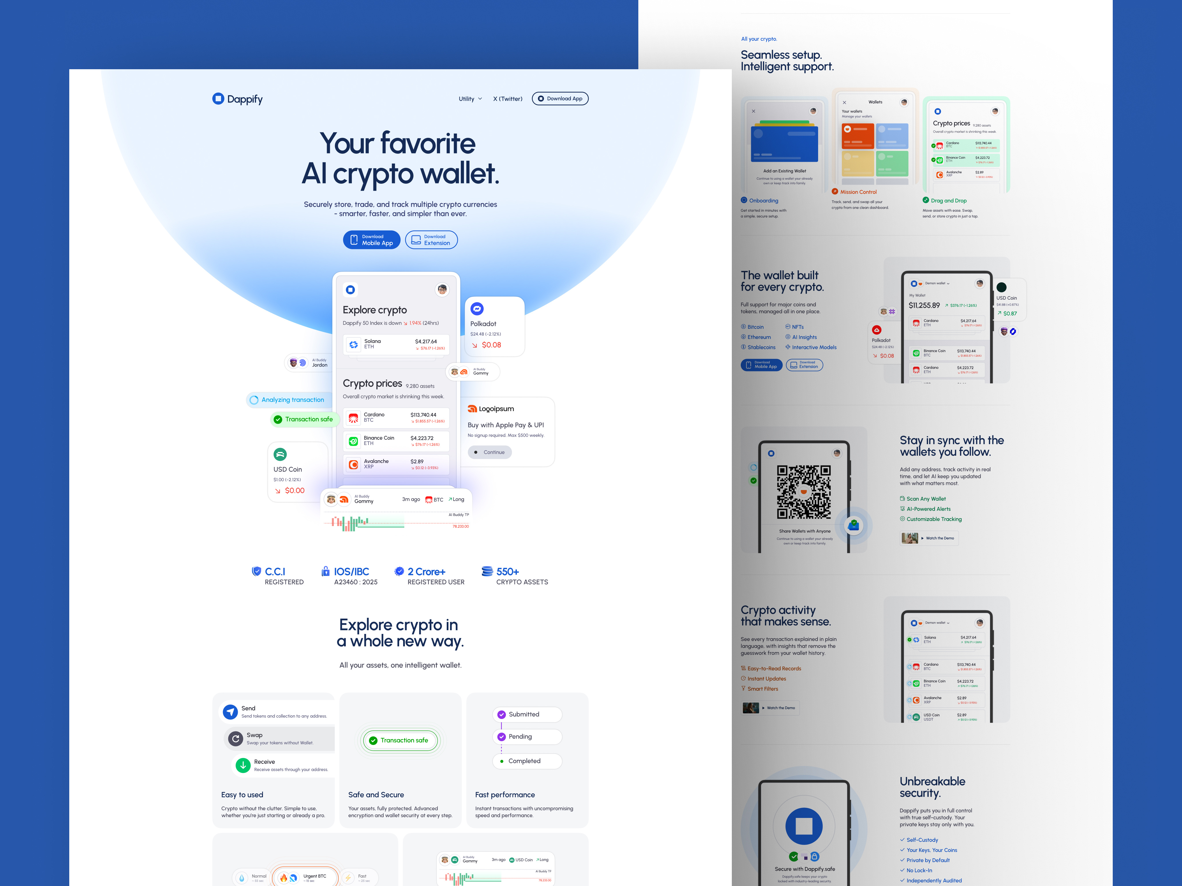 Dappify — SaaS & Mobile App Webflow Template ai startup crypto design dribbble fintech ui framer development landing page design saas design trending ui ui ux design uiux webflow crypto template webflow design webflow saas template webflow template