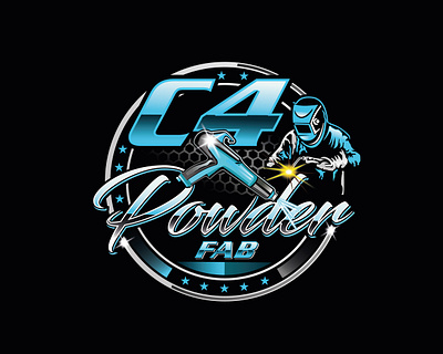 C4 Powder Fab autodetailing logo automobile logo branding design business card design business logo flat logo graphic design logo logo design logotypedesign minimal minimalist logo modern logo vintage logo