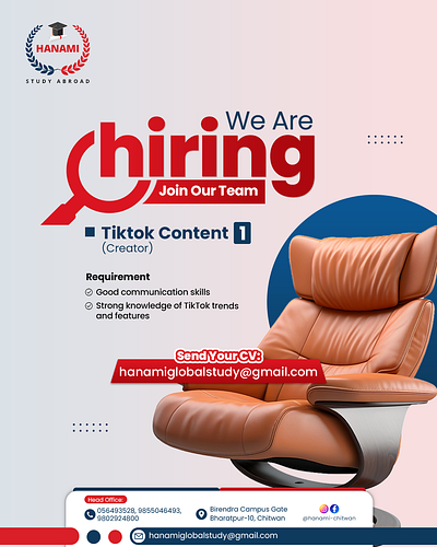 Hiring Posts for organization branding graphic design logo