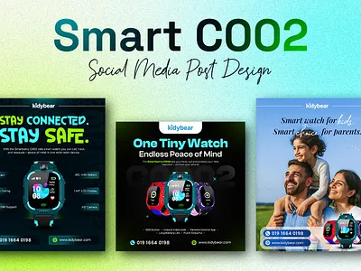 Smart Watch Social Media Post Design advertising layout clean banner creative ad design digital concept futuristic style gadget design high end product minimal ad product launch product mockup product promo sleek design smartwatch smartwatch campaign smartwatch interface smartwatch post social media ad tech branding ui layout wearable device