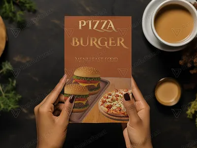 🍔🍕 Luxury Burger & Pizza Menu –(PDF + Video) editable template