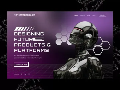Futuristic Tech Agency - Landing Page