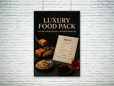 Luxury Food Pack – Editable Menu & Cinematic Showcase🍁 food advertisement