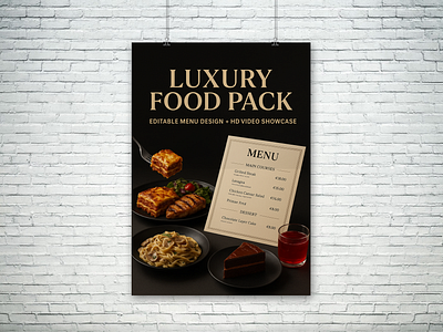 Luxury Food Pack – Editable Menu & Cinematic Showcase🍁 food advertisement