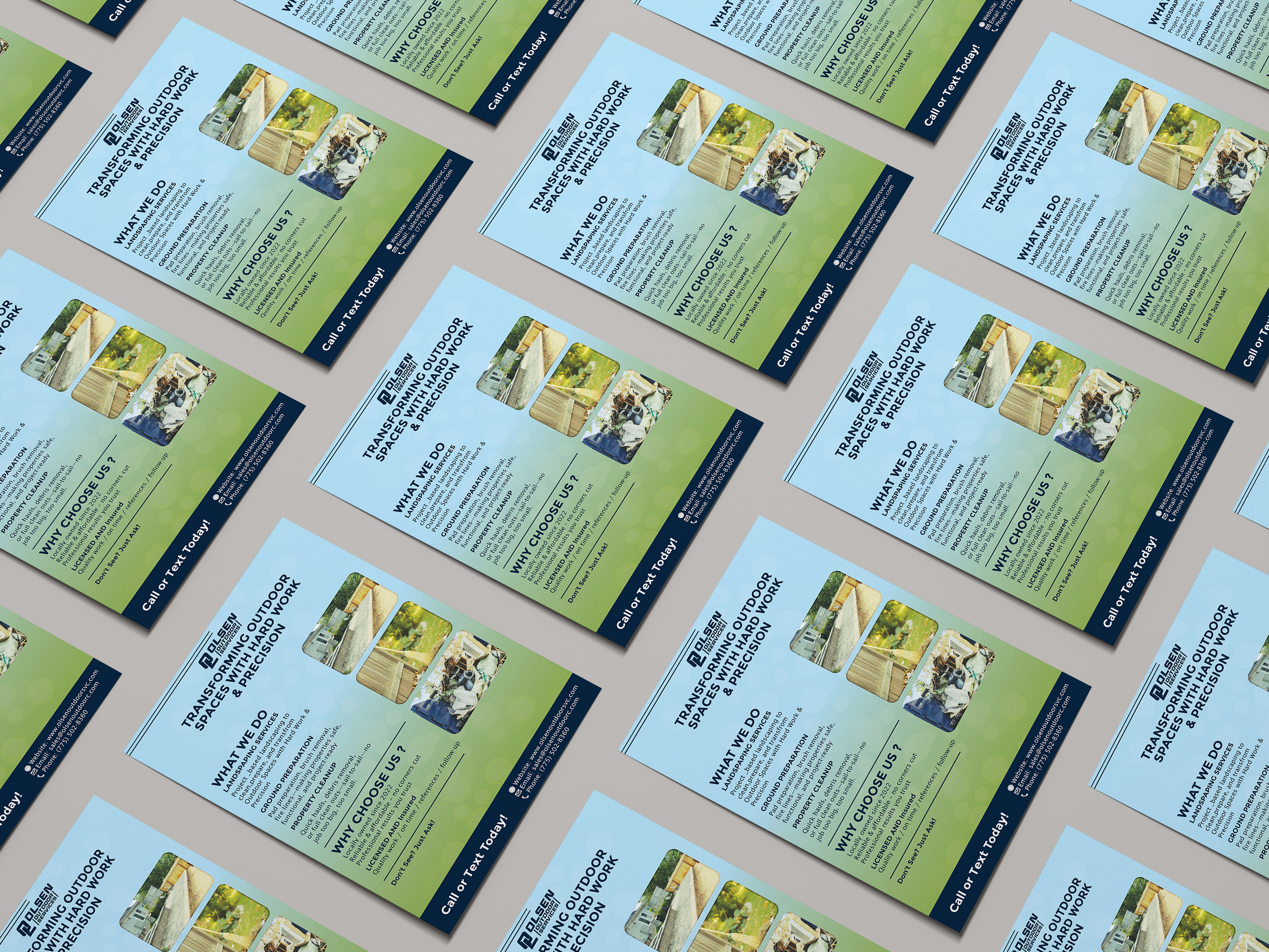 flyer design for out door services company ad adobe illustrator branding design flyer graphic design