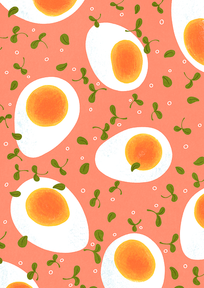 Eggs and Cress Salad design eggs food illustration illustrator limited palette picnic