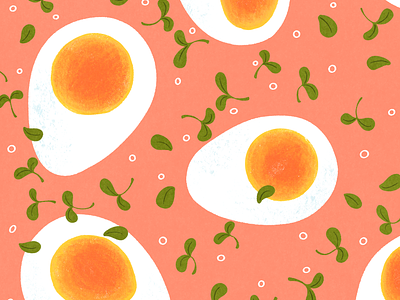 Eggs and Cress Salad design eggs food illustration illustrator limited palette picnic