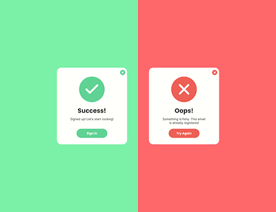 Flash Message - Daily UI #011 011 dailyui design error figma flash message success ui