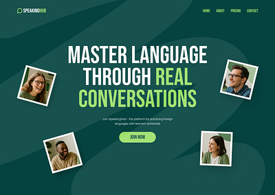 Speaking Hub design figma landing page ui ux web design