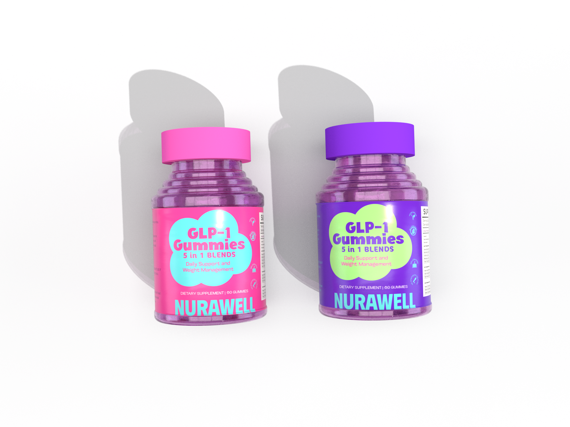 Gummies Supplement Bottle Label Design bottle label brand identity graphic design gummies label labeldesign packagedesign packaging packagingdesign pills print product packaging supplement label typography vitamin