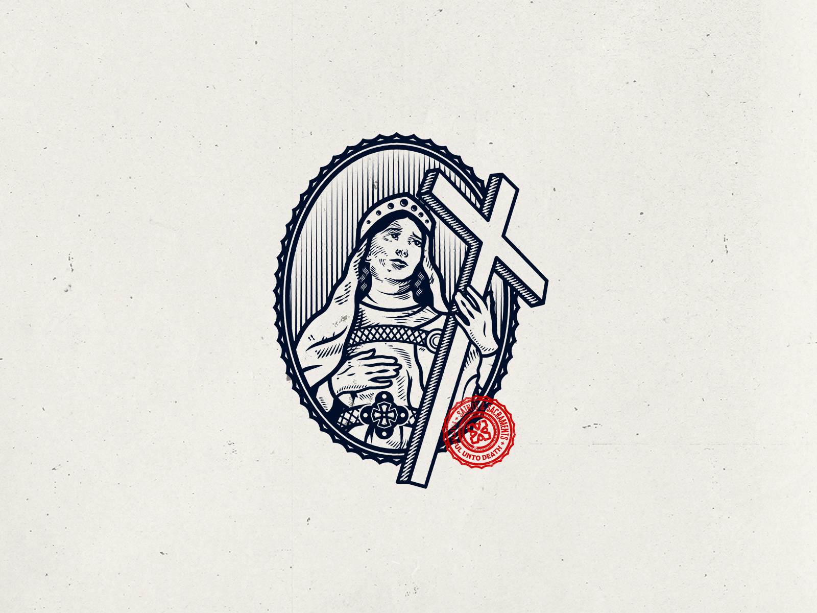 Saints & Sacraments — Inside Badge Series badge design book design branding catholic art catholic design engraved illustration faith illustration ken james studio line art pauline books and media sacred art