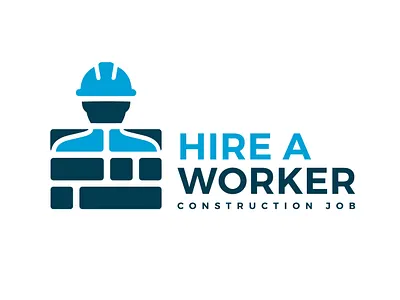 Construction Job Logo HR Recruitment Logo Design admin brick builder civil civil engineer civil worker construction work construction worker crane engineer helmet hire hr human resources job logo people recruiter recruitment site