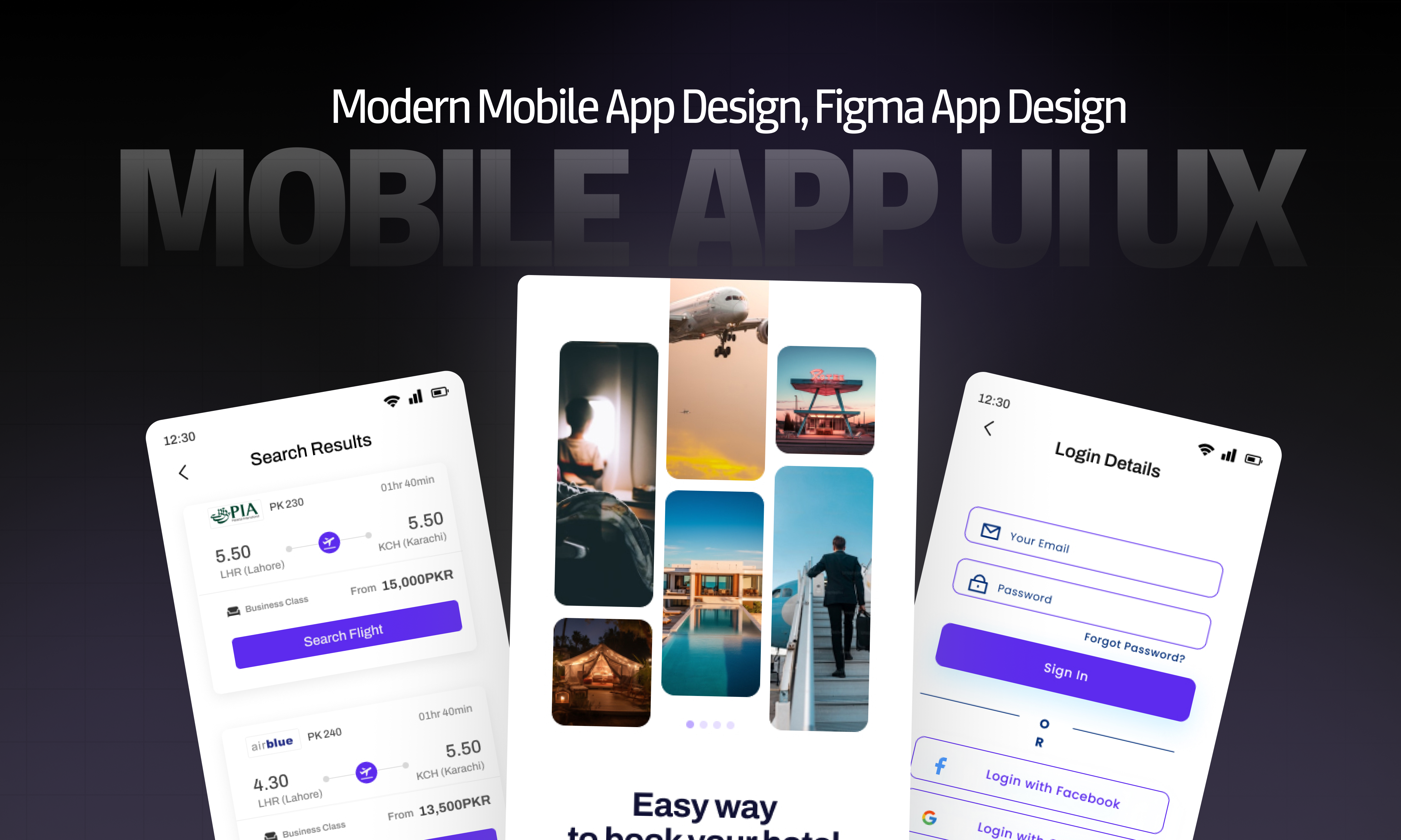 Flight Booking Mobile App Design app design booking app figma design mobile app ui ui design ui ux design