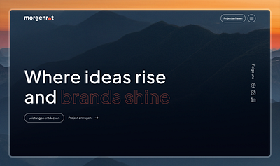 Morgenrot Website Design branding design illustration logo ui ux web webdesign website website design