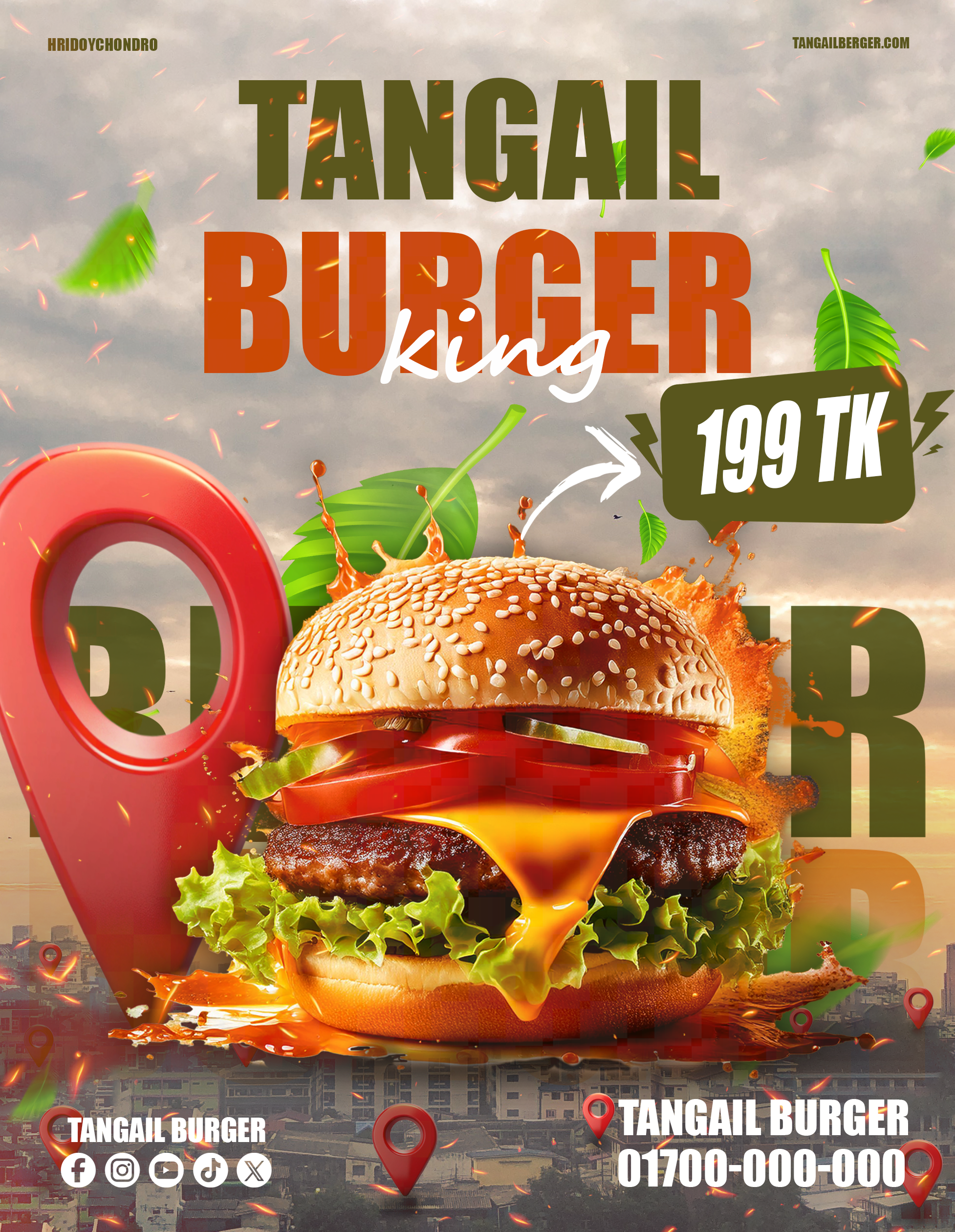 Burger King Social Media Post Design. adobe photoshop advertisements graphic design product social post design