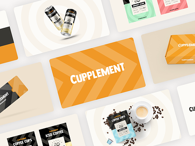 Branding for Cupplement branding brown coffee design doodle friendly logo natural orange product