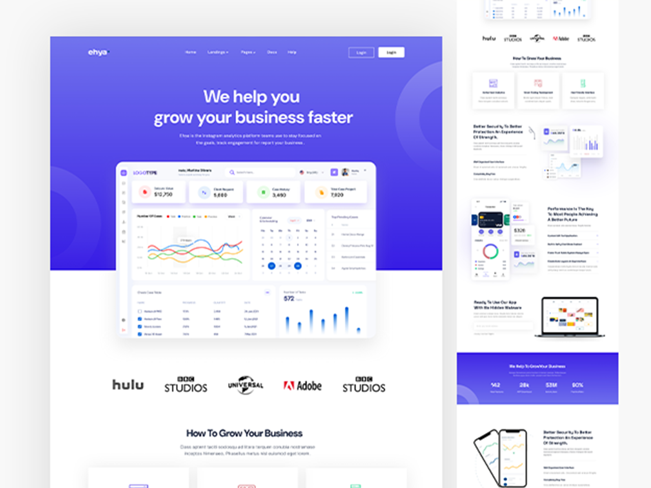 Example of Saa S Landing Page & Website UI UX Design