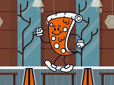 Happy Pizza Piece animation motion graphics