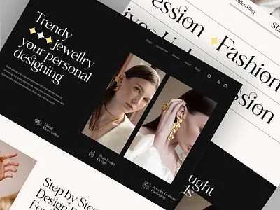 Jewellery Website Homepage e commerce ecommerce elegant design jewellery ui uiux web web design website