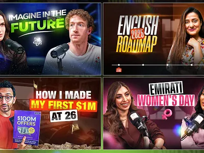 Youtube Thumbnails animation branding graphic design motion graphics