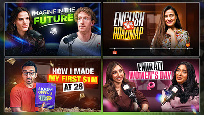 Youtube Thumbnails animation branding graphic design motion graphics