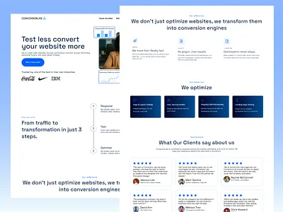 ConversionLab- Agency website agency b2b conversiondesign digitalmarketing dribbble figma interface landingpage marketing minimal mockup performanceagency uiux uxdesign webdesign