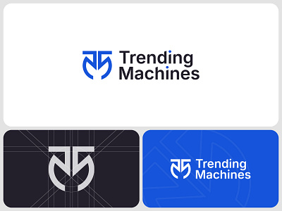 TM Letter- Trending Machines Logo Design. 3d app logo apps brand logo branding graphic design graphic designer icon design illustration logo logo create logo creation logo designer machine logo modern logo mt logo tech logo tm logo trending logo vector design