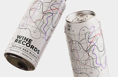 Wine Records branding canned wine design graphic design wine label