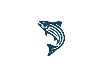 Abstract fish logo for sale animal brand branding fish fishing food icon identity logo marine mark nature ocean original premium sea sushi tuna vector wild